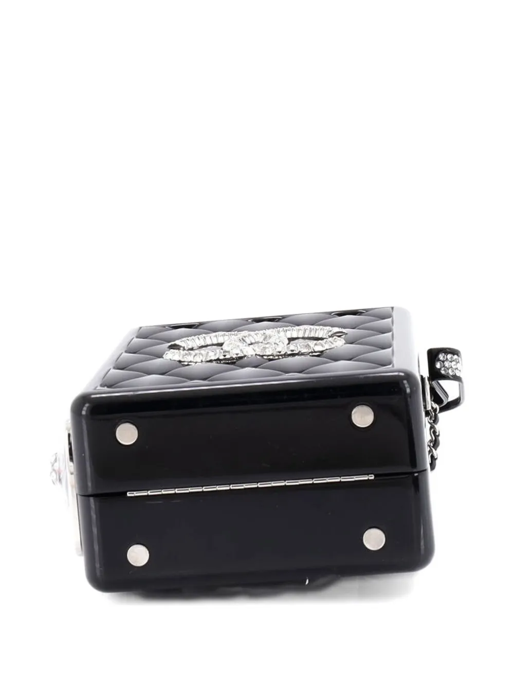 Pre-owned Chanel Traffic Light Minaudiere Resin With Metal And Crystals Shoulder Bag In Black