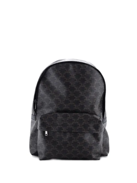 Celine Pre-Owned Front Pocket Triomphe Coated Canvas Medium backpack
