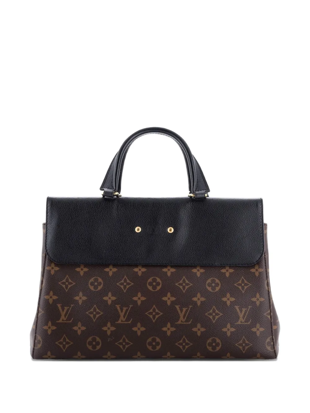 Pre-owned Louis Vuitton Venus Handbag Monogram Canvas And Leather Satchel In Black