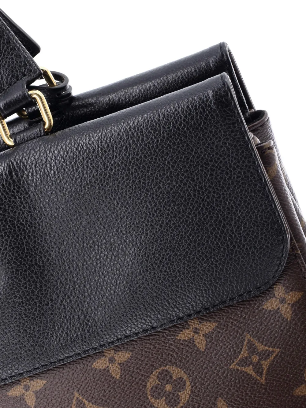 Pre-owned Louis Vuitton Venus Handbag Monogram Canvas And Leather Satchel In Black