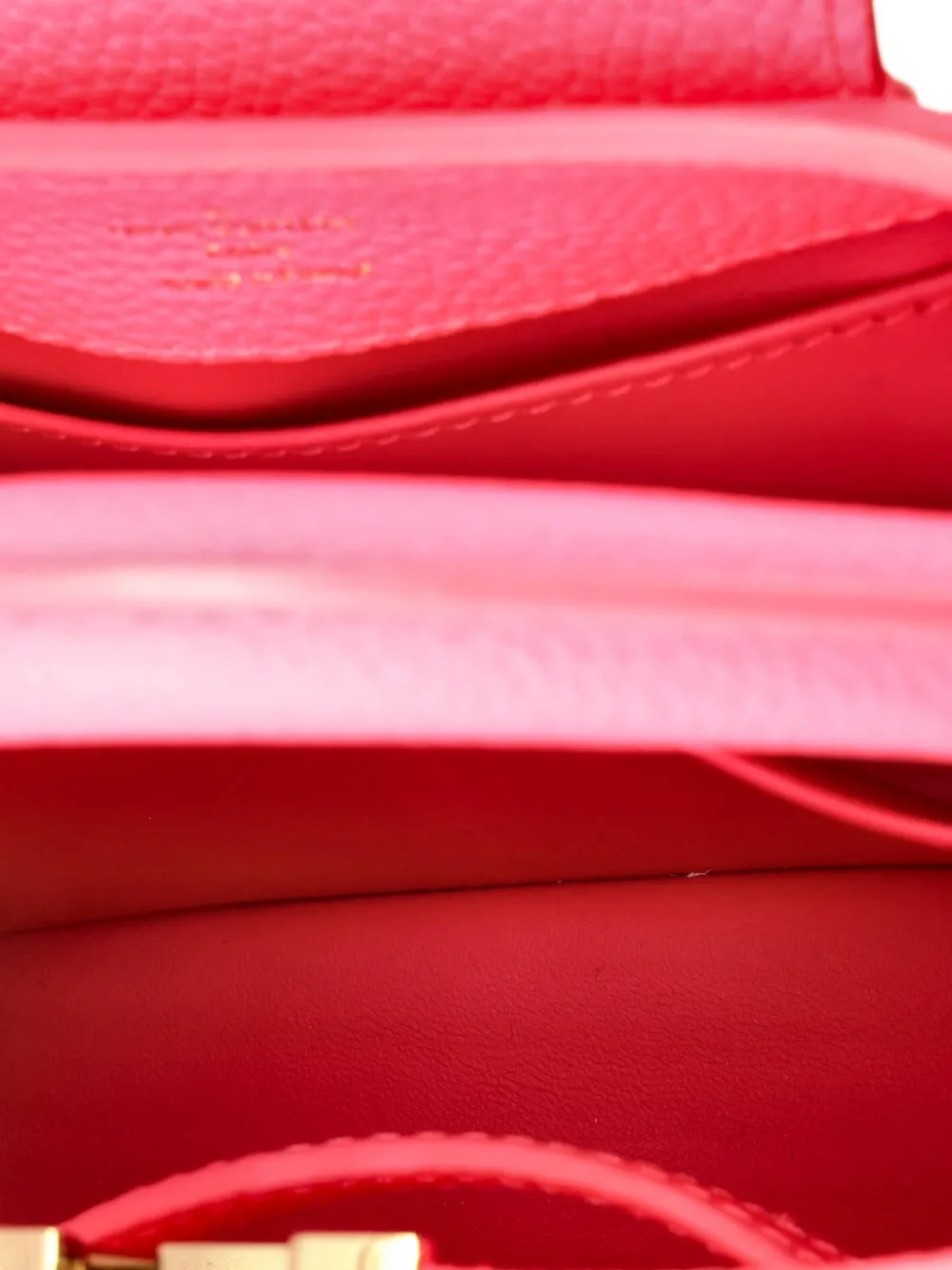 Pre-owned Louis Vuitton Capucine Bag Leather With Monogram Tuffetage Leather Strap Mini Satchel In Pink