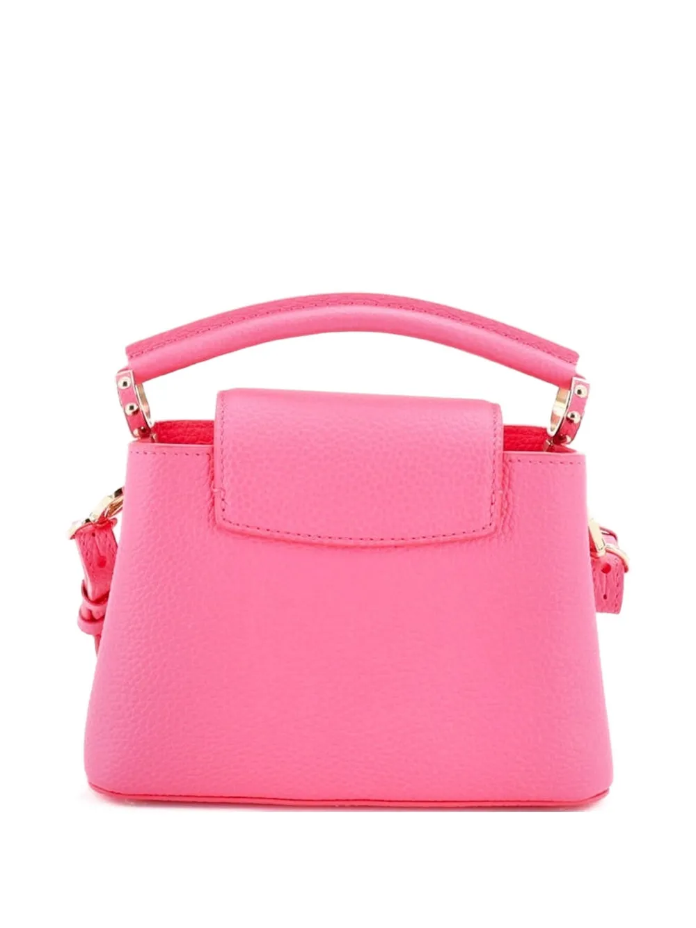 Pre-owned Louis Vuitton Capucine Bag Leather With Monogram Tuffetage Leather Strap Mini Satchel In Pink