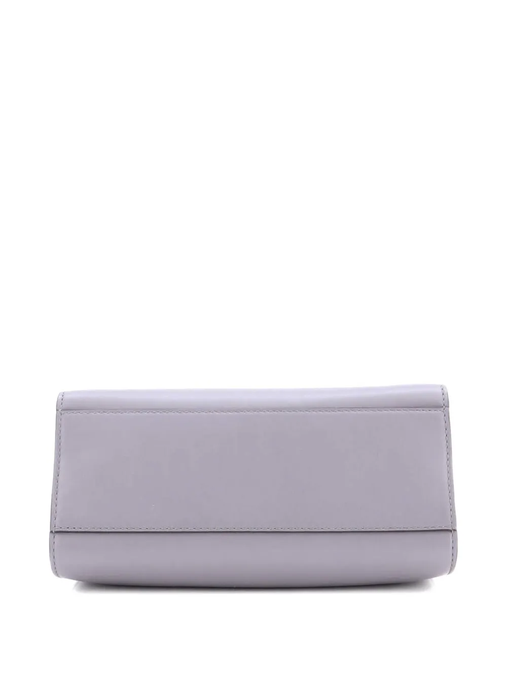 Pre-owned Gucci Nymphaea Top Handle Bag Leather Mini Satchel In Gray