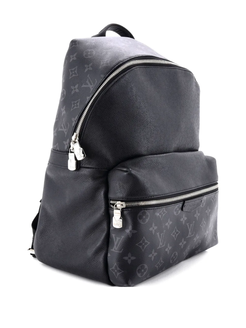 Pre-owned Louis Vuitton Discovery Monogram Taigarama Pm Backpack In Black