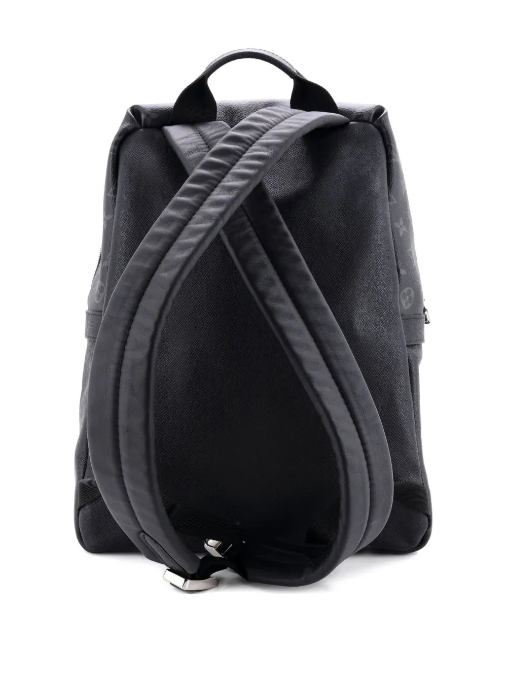 Pre-owned Louis Vuitton Discovery Monogram Taigarama Pm Backpack In Black