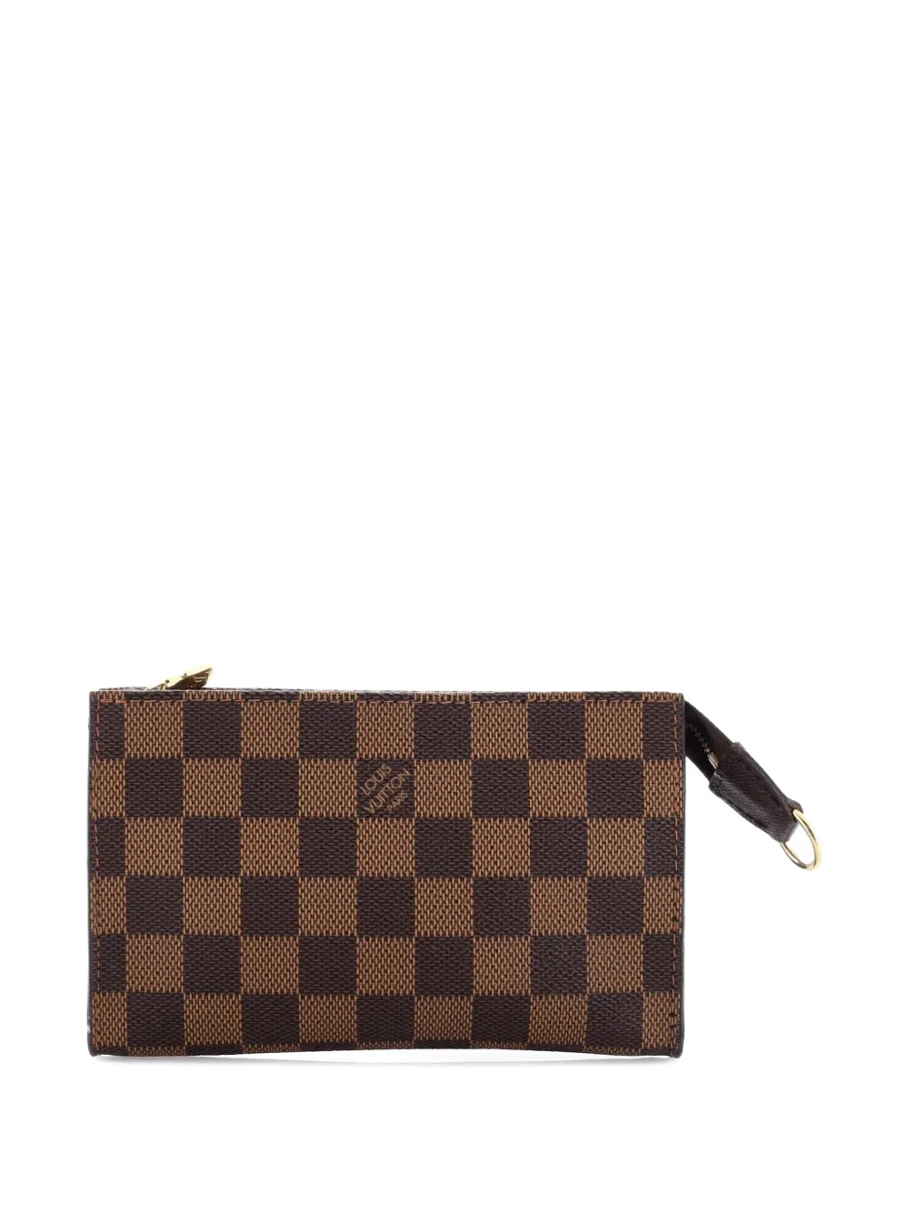 Pre-owned Louis Vuitton Marais Bucket Zip Damier Pouch In Brown