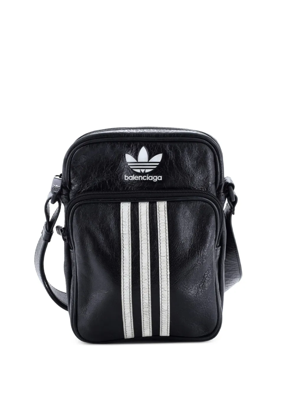 Balenciaga Pre-Owned x adidas Agneau Messenger Bag Leather Small crossbody bag - Black