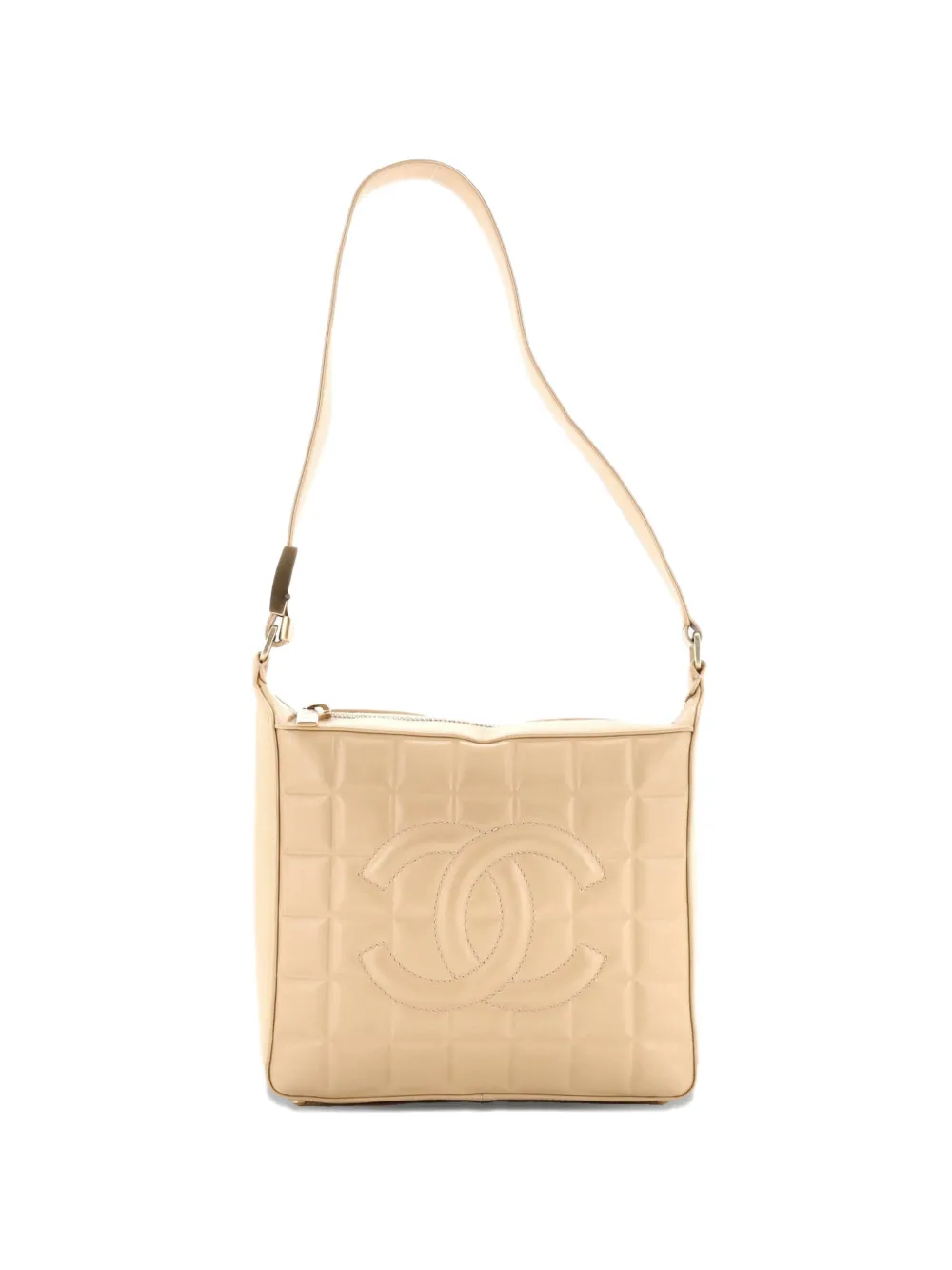 CHANEL Pre-Owned Chocolate Bar CC Quilted Leather Small shoulder bag - Toni neutri