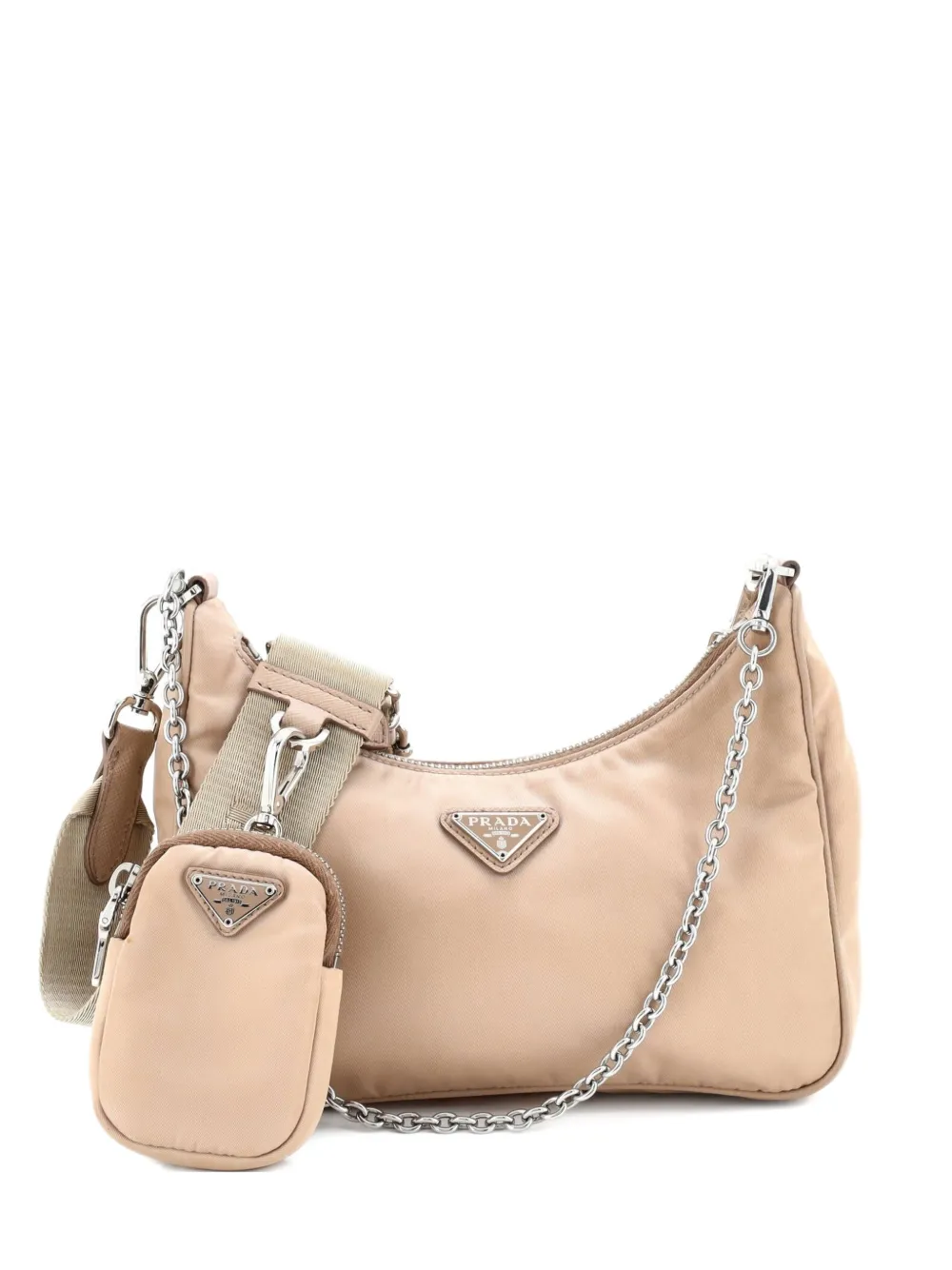 Prada Pre-Owned Re-Edition 2005 Shoulder Bag Tessuto Small crossbody bag | Neutrals | Image 1