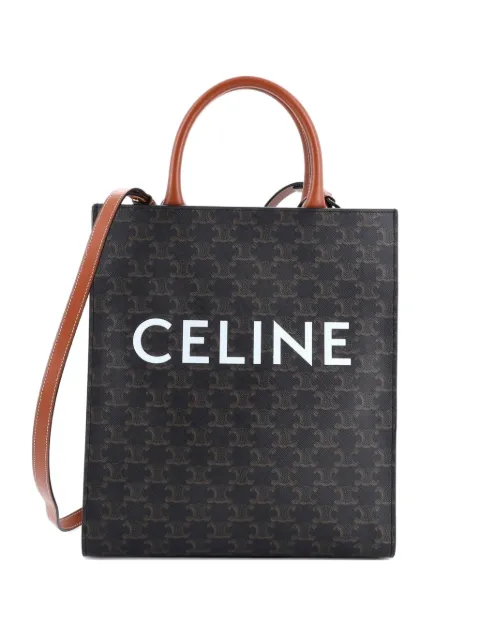 Celine Pre-Owned Vertical Cabas Triomphe Coated Canvas Small tote bag