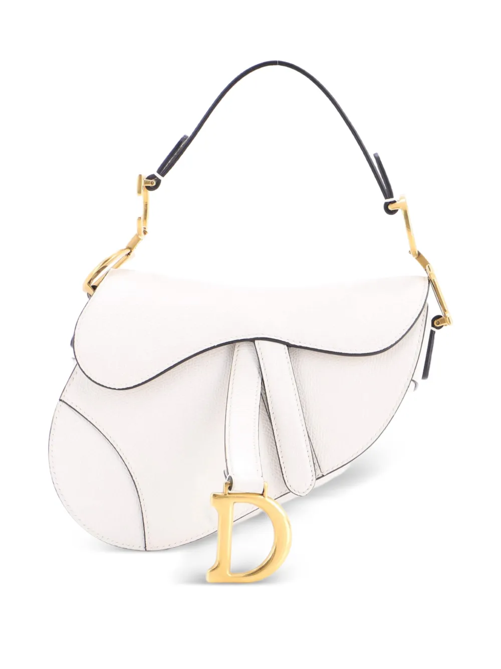 Christian Dior Pre-Owned Saddle Handbag Leather Mini shoulder bag - Bianco