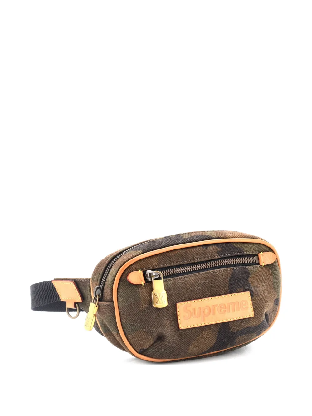Click to view more detailed imagery on our partner's website Pre-owned Louis Vuitton Bum Bag Limited Edition Supreme Camouflage Canvas Belt Bag In Brown