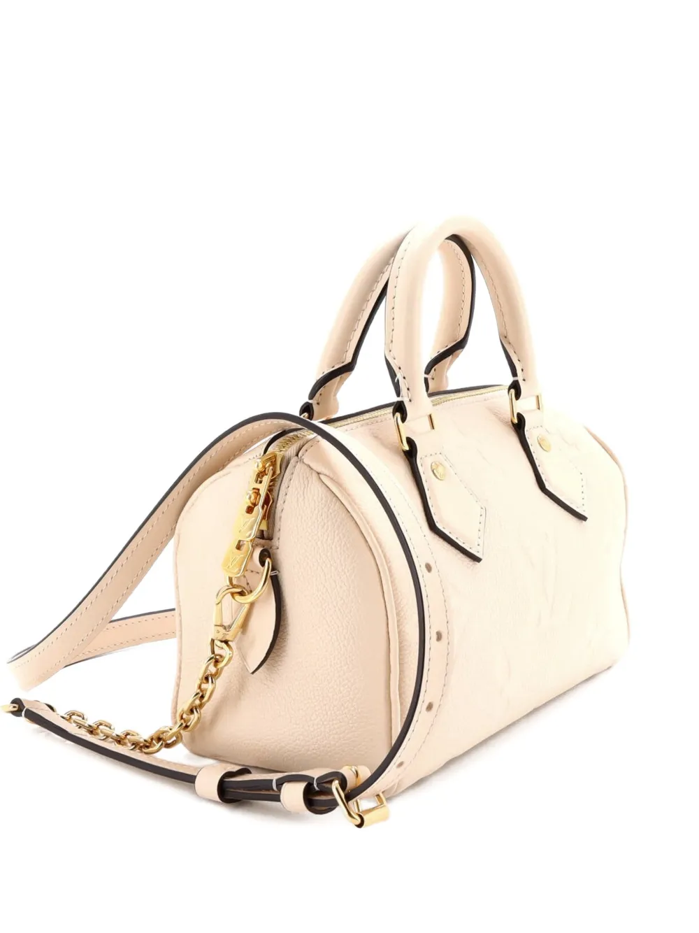 Pre-owned Louis Vuitton Speedy Bandouliere Bag Monogram Empreinte Giant 20 Crossbody Bag In Neutral