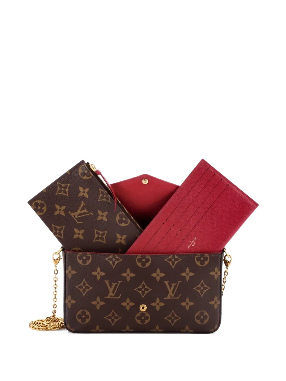 Louis Vuitton Pre-Owned Felicie Pochette Monogram Canvas crossbody bag - Marrone