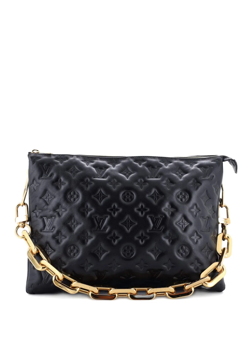Louis Vuitton Pre-Owned Coussin Bag Monogram Embossed Lambskin MM crossbody bag - Schwarz