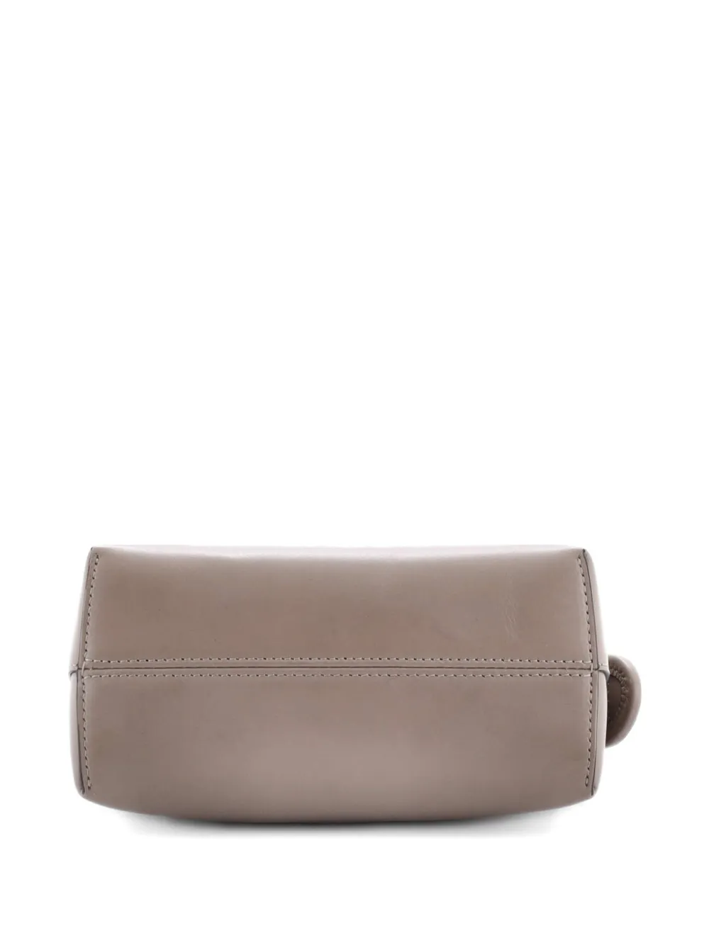 FENDI Pre-owned Logo By The Way Top Handle Bag Embossed Leather Mini Crossbody Bag In Gray