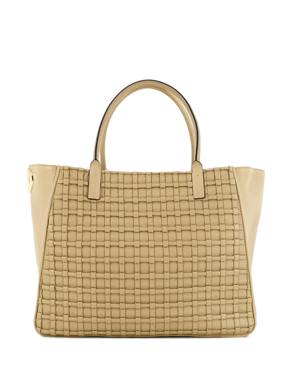 Valentino Garavani Pre-Owned VLogo Bold Leather Large tote bag - Toni neutri