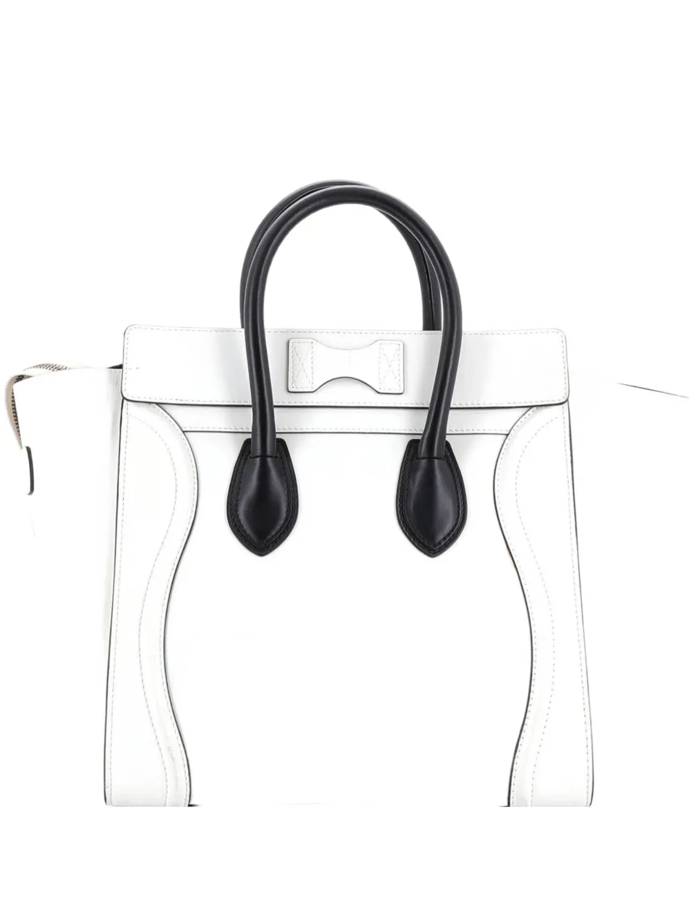 Celine Pre-Owned Bicolor Luggage Bag Leather Mini satchel - Nero