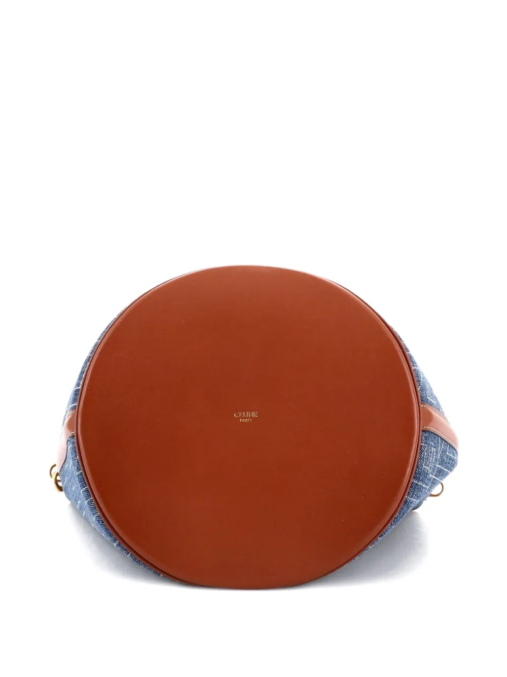 Pre-owned Celine 16 Bag Denim Bucket Bag In Blue