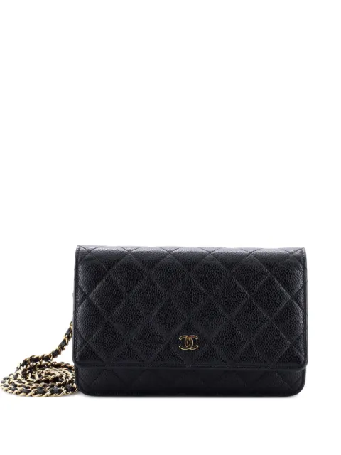 CHANEL Pre-Owned Wallet on Chain Quilted Caviar crossbody bag