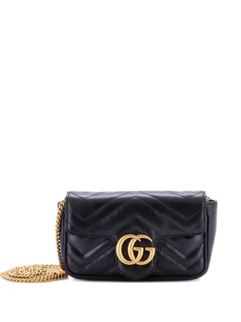 Gucci Pre-Owned GG Marmont Flap Bag Matelasse Leather Super Mini crossbody bag