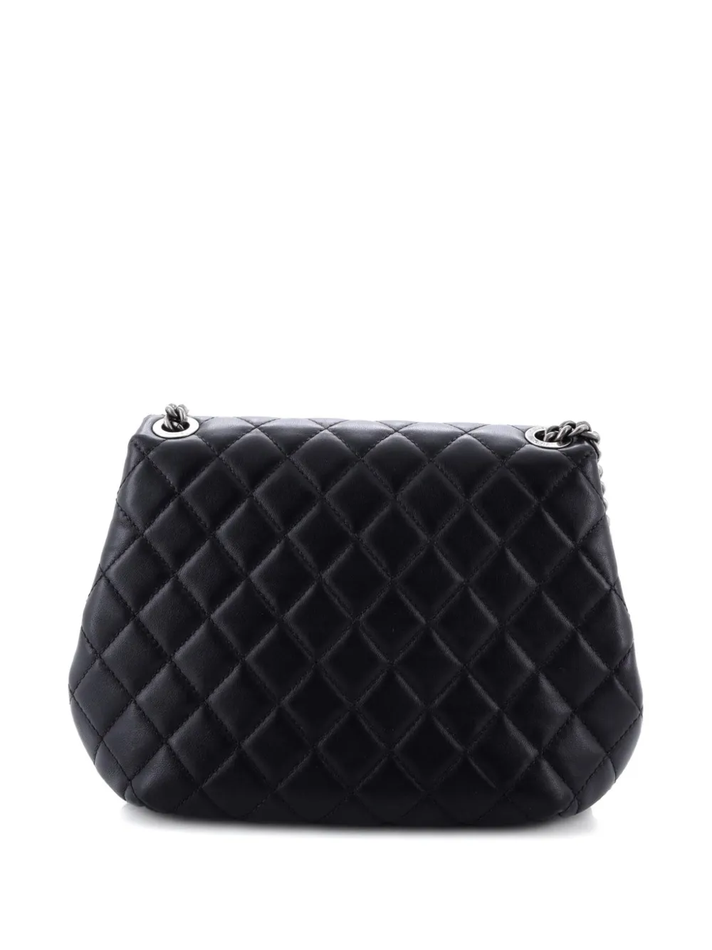 Click to view more detailed imagery on our partner's website Pre-owned Chanel Daily Supple Flap Bag Quilted Lambskin Large Shoulder Bag In Black