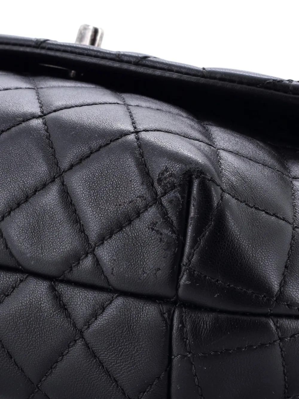 CHANEL Pre-owned Daily Supple Flap Bag Quilted Lambskin Large Shoulder Bag In Black