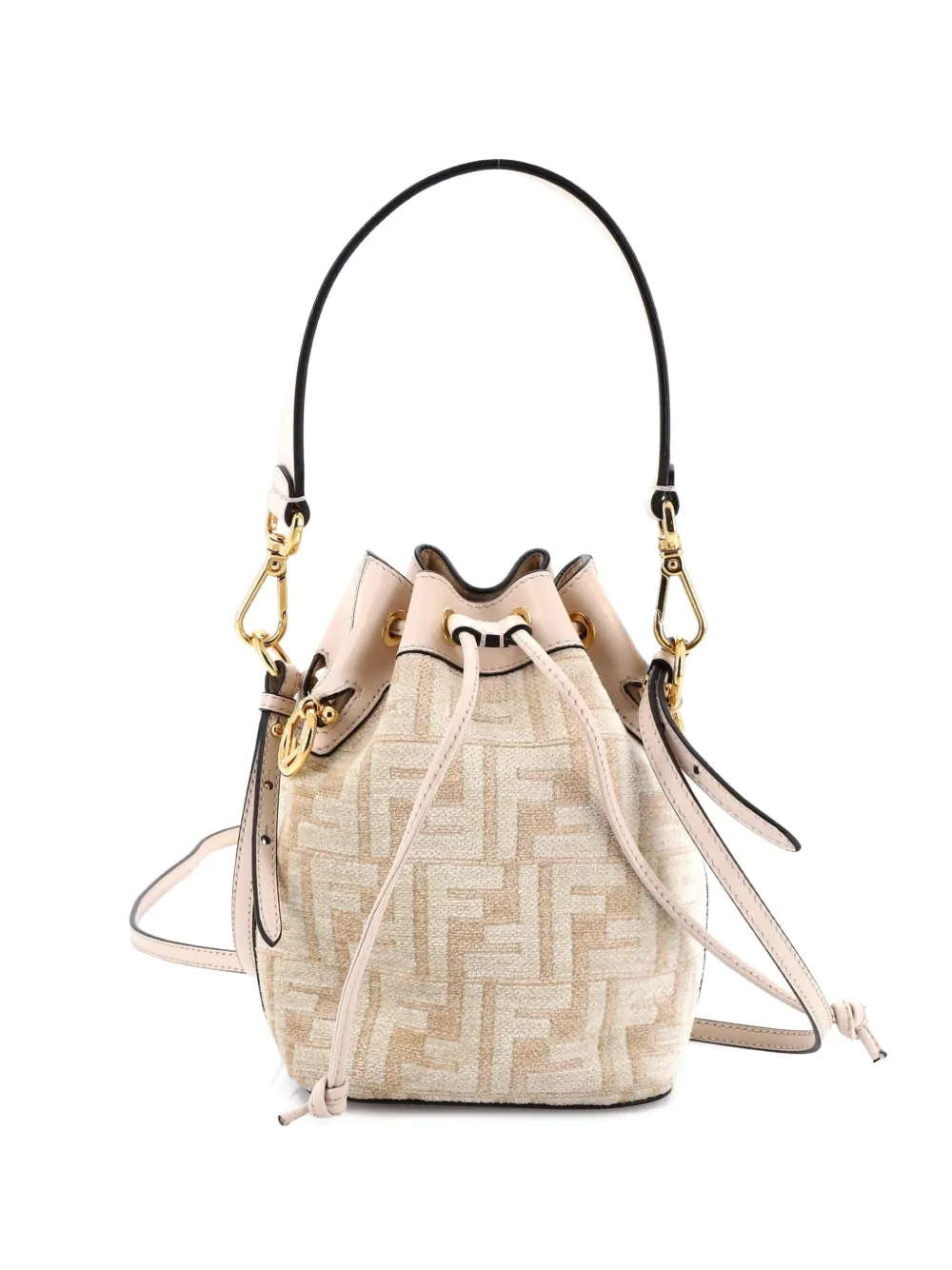 Fendi Pre-Owned Mon Tresor Zucca Tapestry Mini bucket bag - Toni neutri