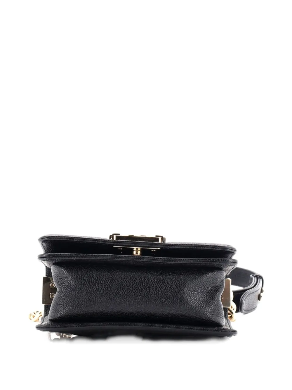 Pre-owned Chanel Boy Flap Bag Chevron Caviar Mini Crossbody Bag In Black