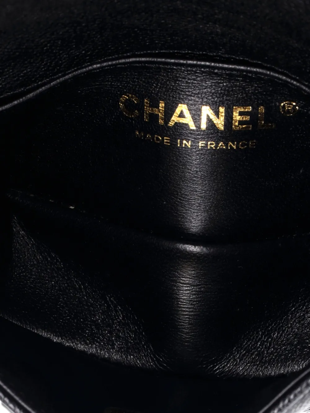 Pre-owned Chanel Boy Flap Bag Chevron Caviar Mini Crossbody Bag In Black