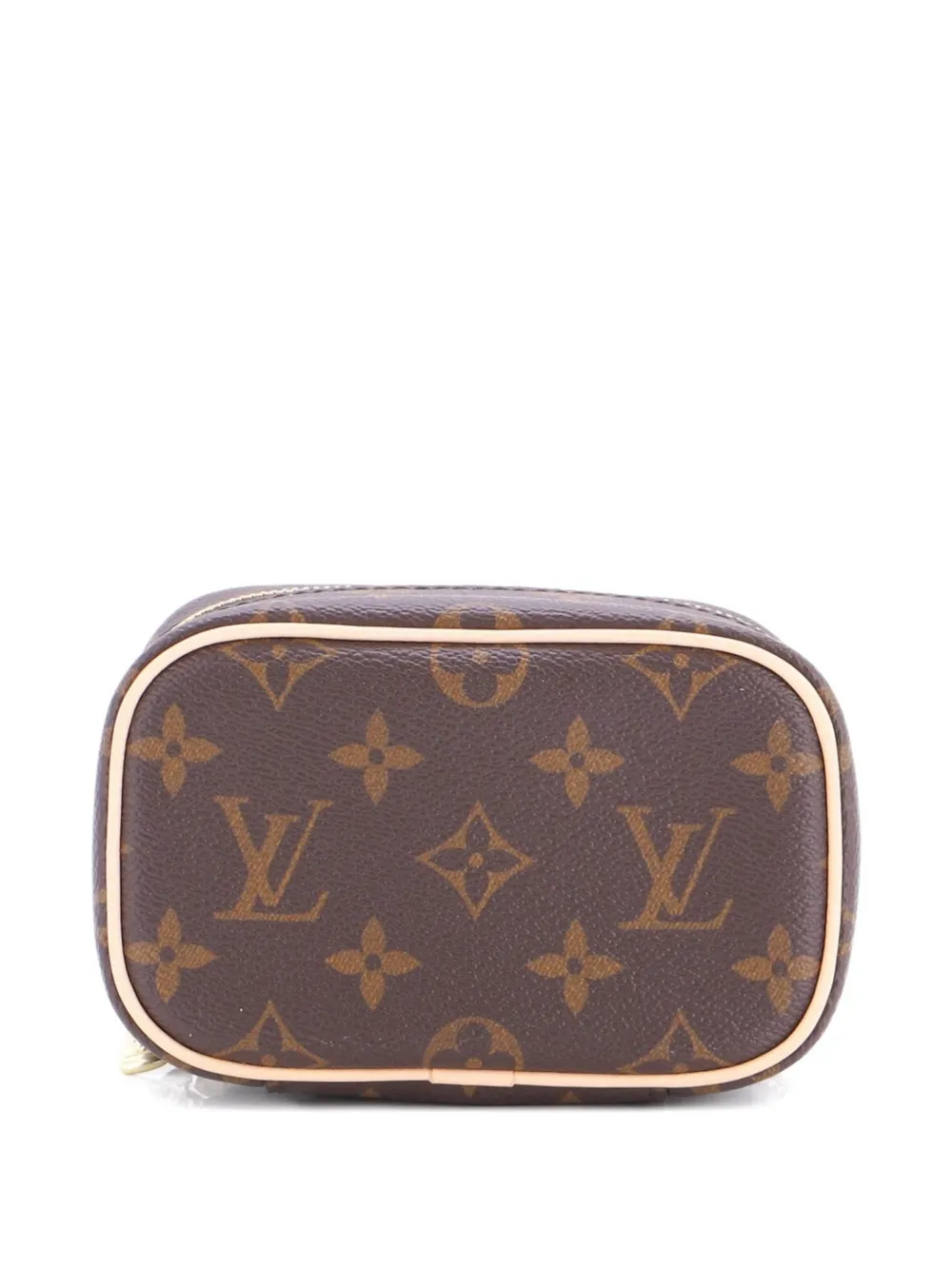 LOUIS VUITTON Pre-owned Nice Vanity Case Monogram Canvas Nano Pouch In Brown