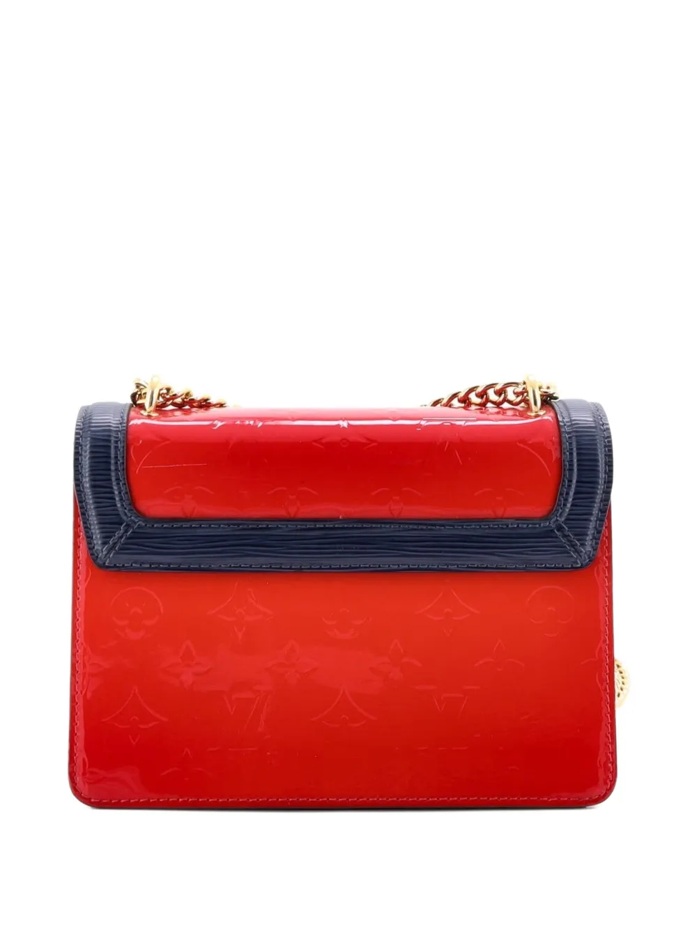 LOUIS VUITTON Pre-owned Wynwood Handbag Monogram Vernis With Monogram Canvas And Epi Leather Crossbody Bag In Blue