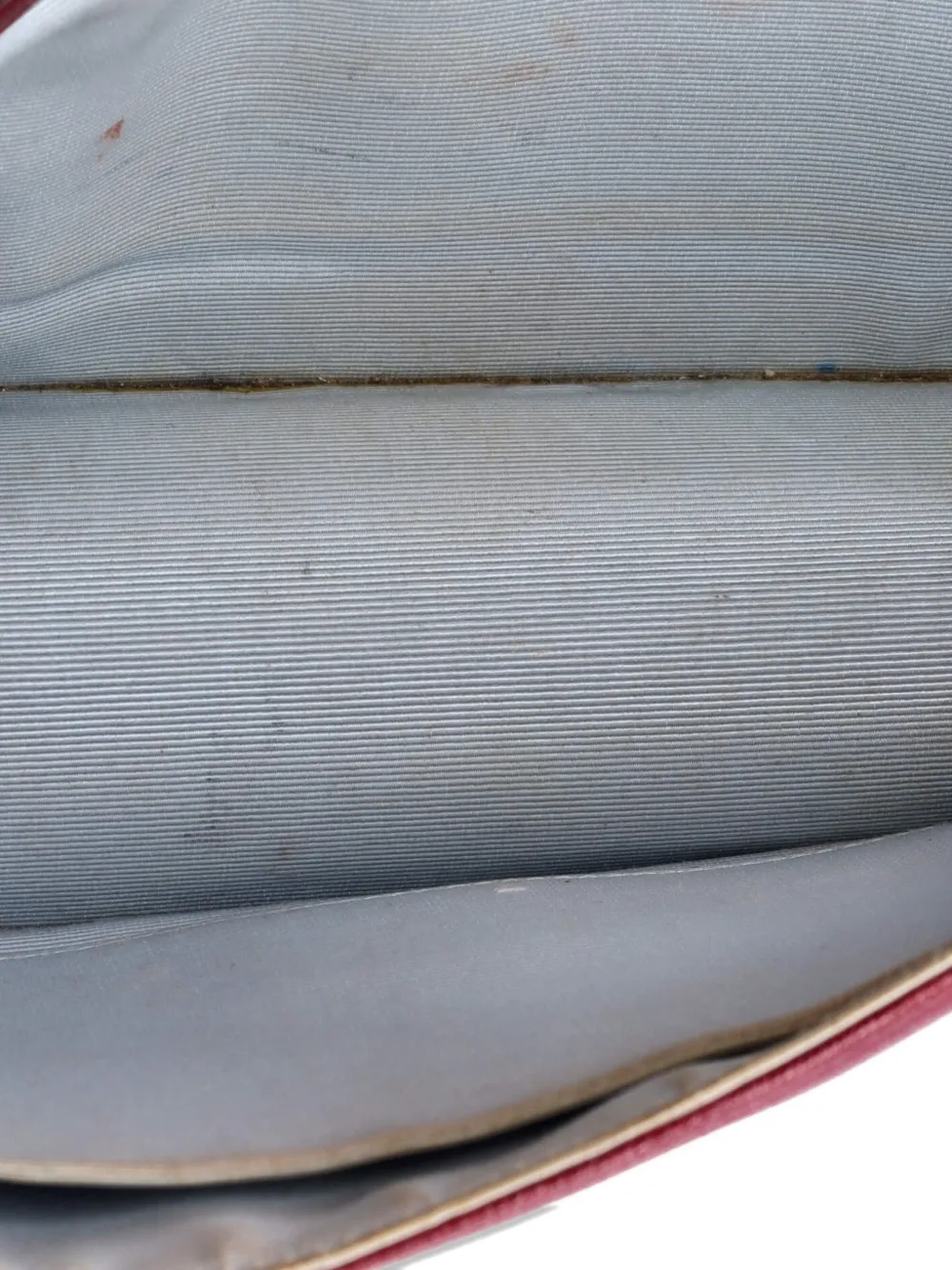 DIOR Pre-owned Ama Flap Bag Grained Calfskin Medium Crossbody Bag In Red