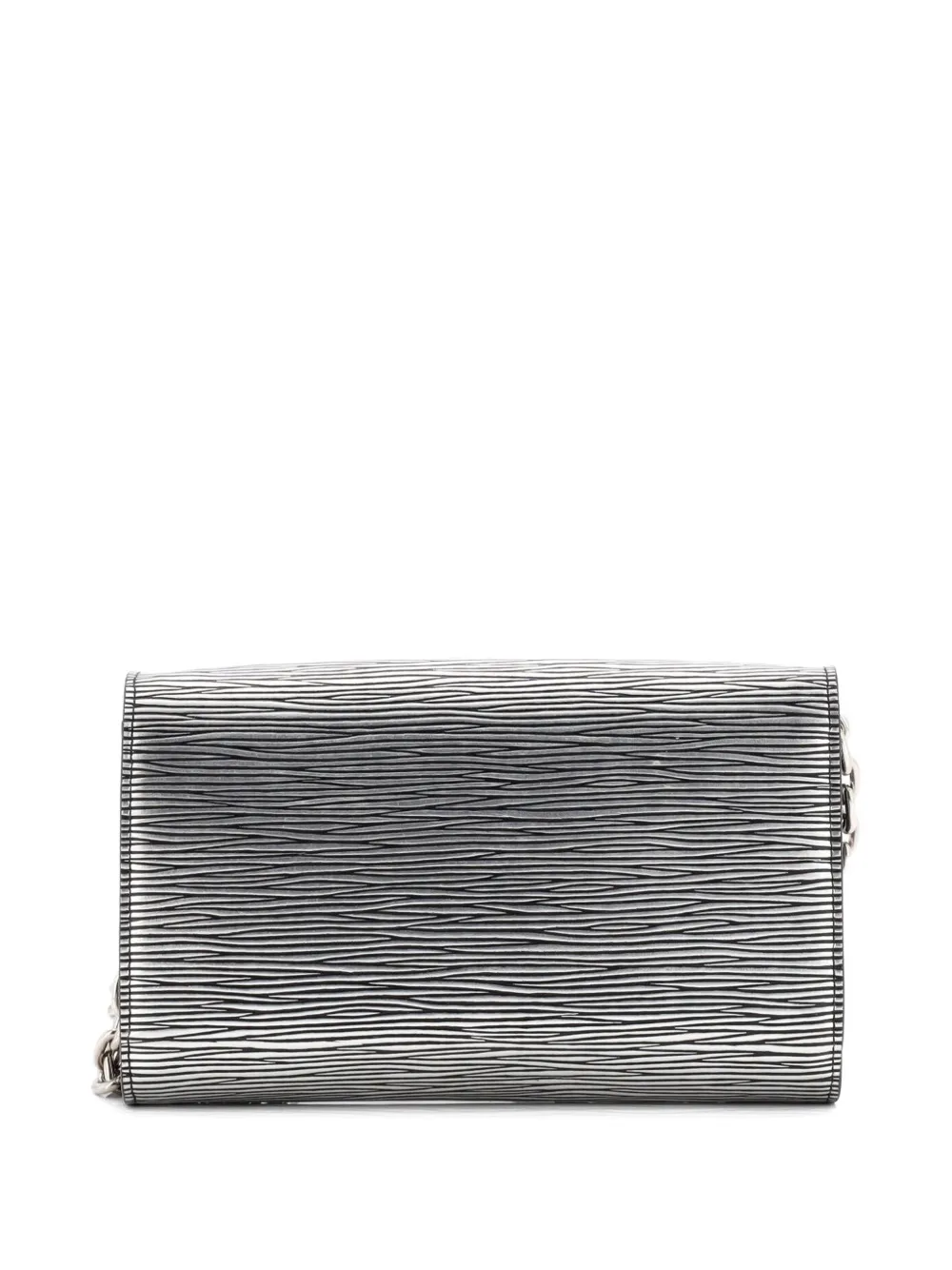 Pre-owned Louis Vuitton Twist Chain Wallet Epi Leather Crossbody Bag In Green