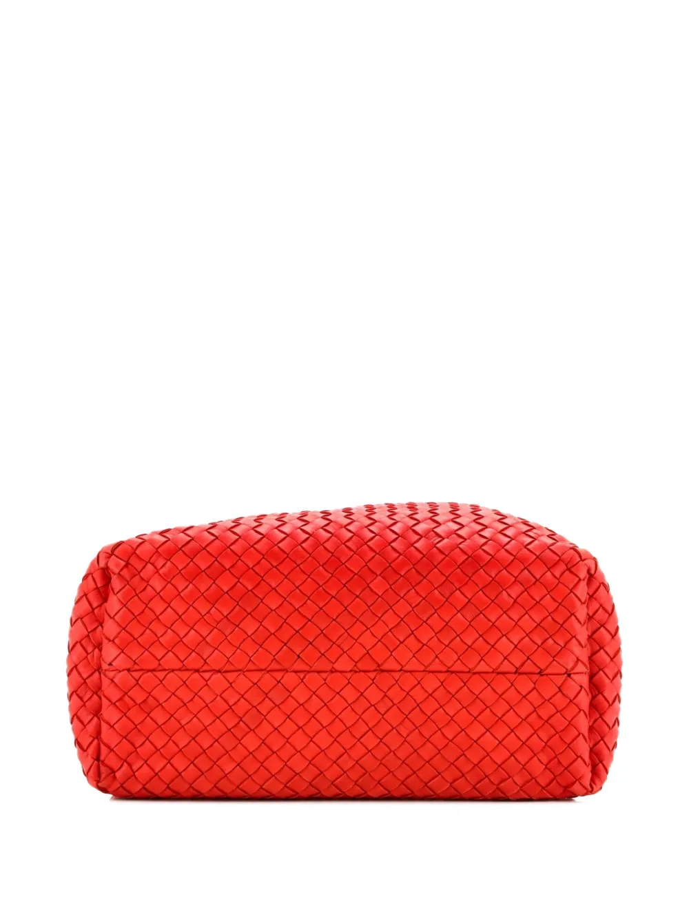 Pre-owned Bottega Veneta Cabat Intrecciato Nappa Small Tote Bag In Red