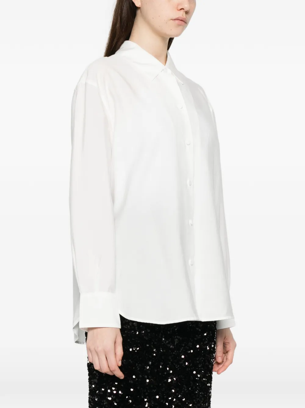 Vince Blouse met kraag en knoopsluiting Wit