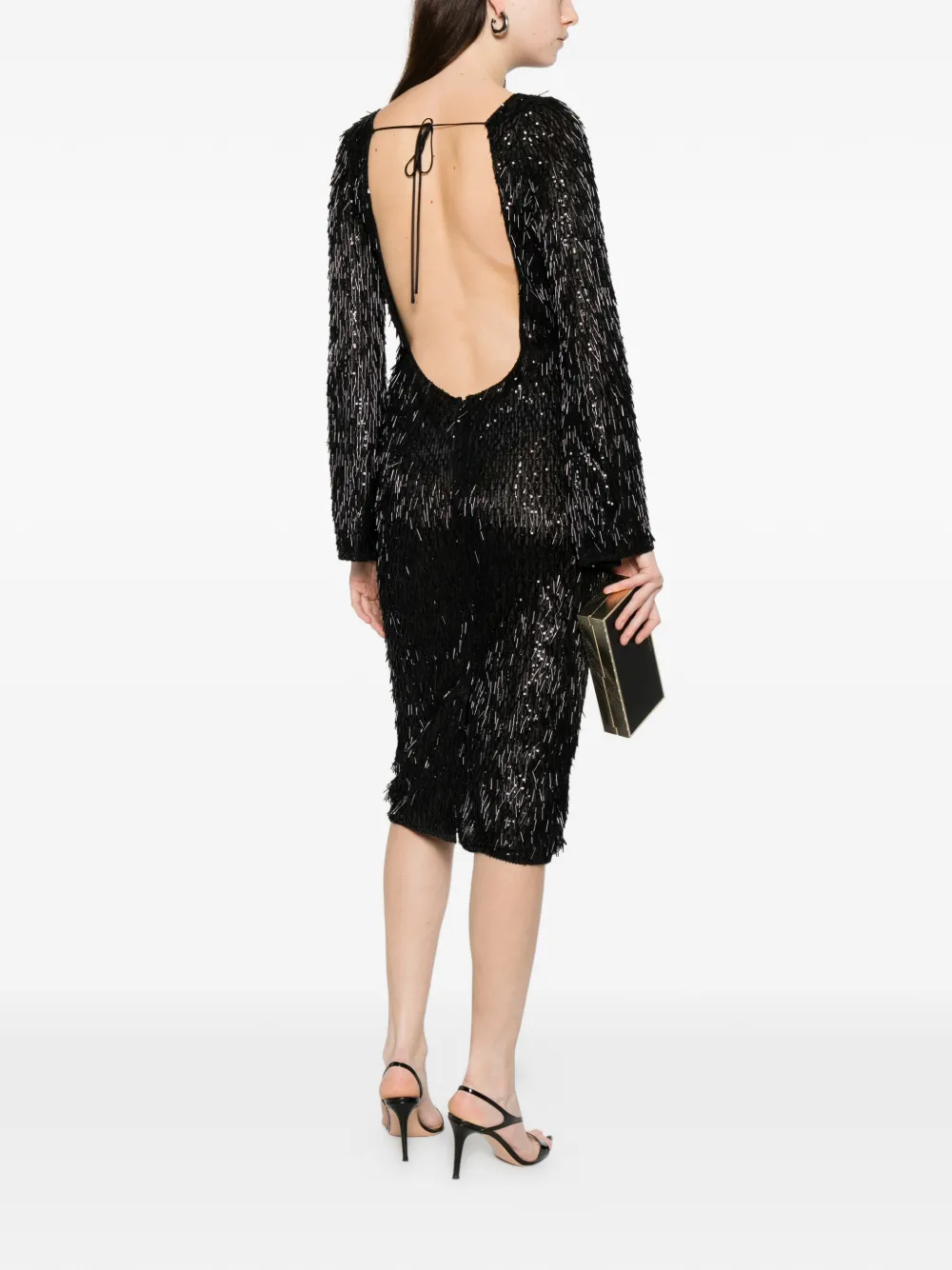 Dolce & Gabbana sequinembellished midi dress - Zwart