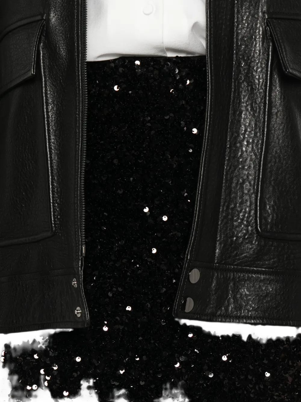 Vince Sequin-embellished Midi Skirt In Black