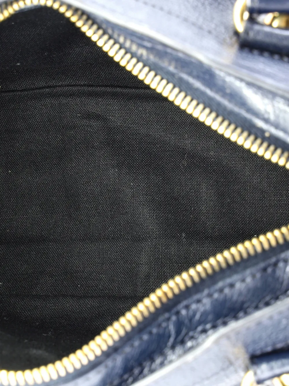 Pre-owned Balenciaga City Classic Metallic Edge Bag Leather Mini Satchel In Blue