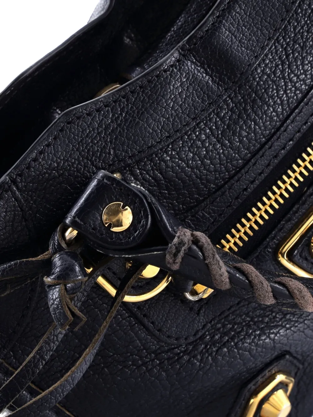 Pre-owned Balenciaga City Classic Metallic Edge Bag Leather Mini Satchel In Blue