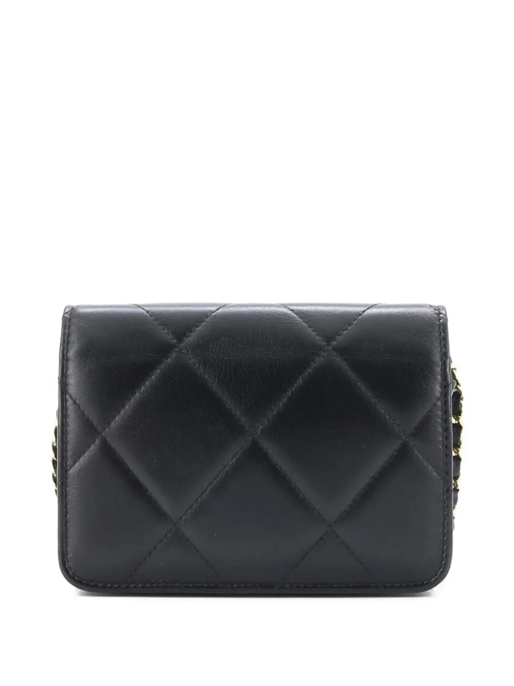CHANEL Pre-Owned Crystal Geometric Frame CC Clutch with Chain Quilted Calfskin crossbody bag | Pre-Owned | Image 2