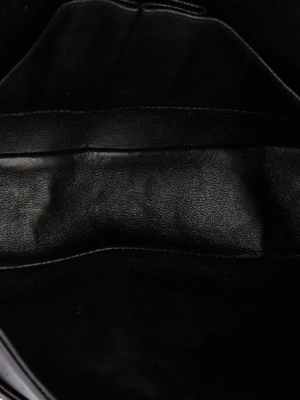 CHANEL Pre-owned Classic Double Flap Bag Quilted Patent Medium Shoulder Bag In Black