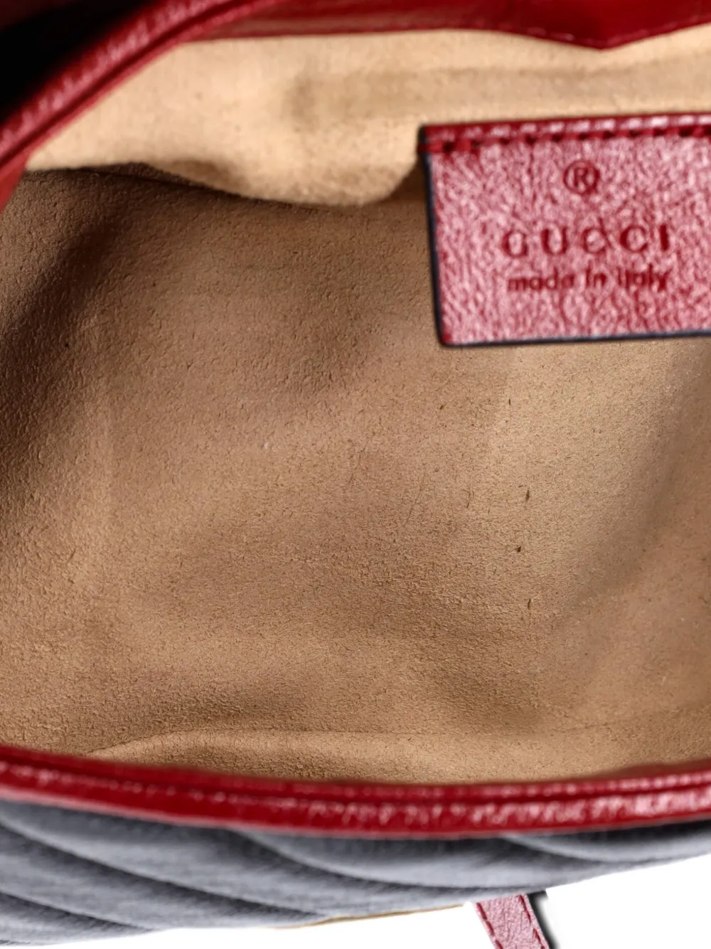 GUCCI Pre-owned Gg Marmont Top Handle Flap Bag Diagonal Quilted Leather Mini Satchel In Black