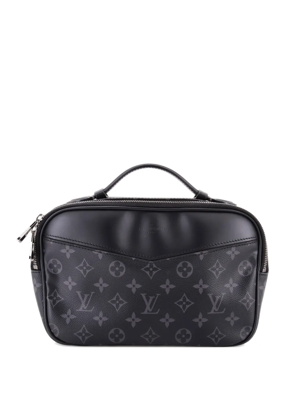Pre-owned Louis Vuitton Explorer Bum Bag Monogram Eclipse Canvas Belt Bag In Black