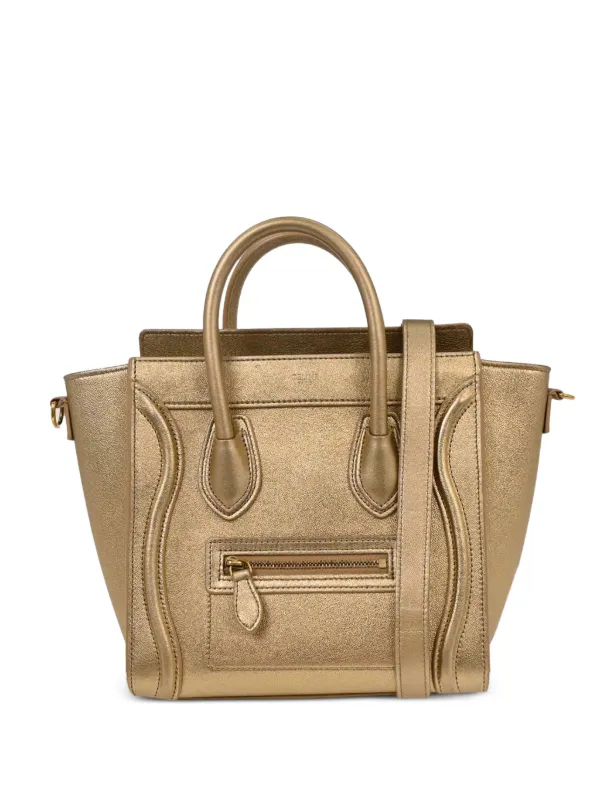 CÉLINE ハンドバッグ バゲージ Celine Pre-Owned 2018s ラゲージ ハンドバッグ ナノ | ゴールドトーン
