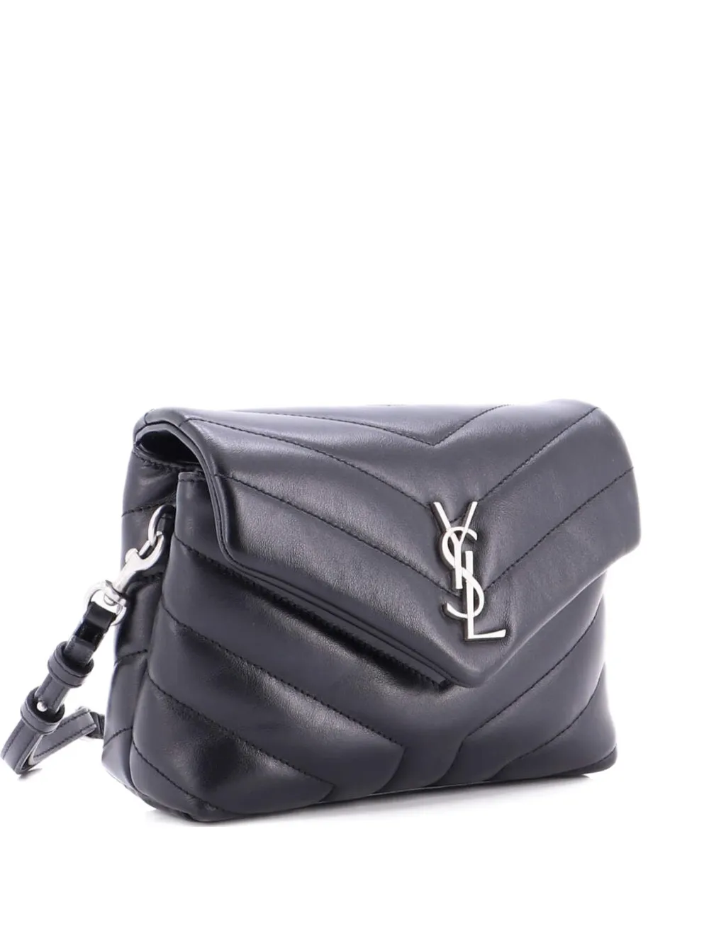 Saint Laurent Pre-Owned Loulou Shoulder Bag Matelasse Chevron Leather Toy crossbody bag - Nero