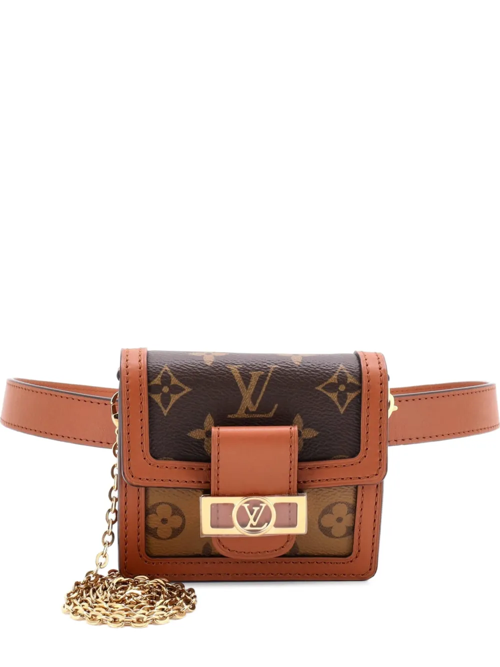 Louis Vuitton Pre-Owned Dauphine Bumbag Reverse Monogram Canvas BB belt bag - Marrone