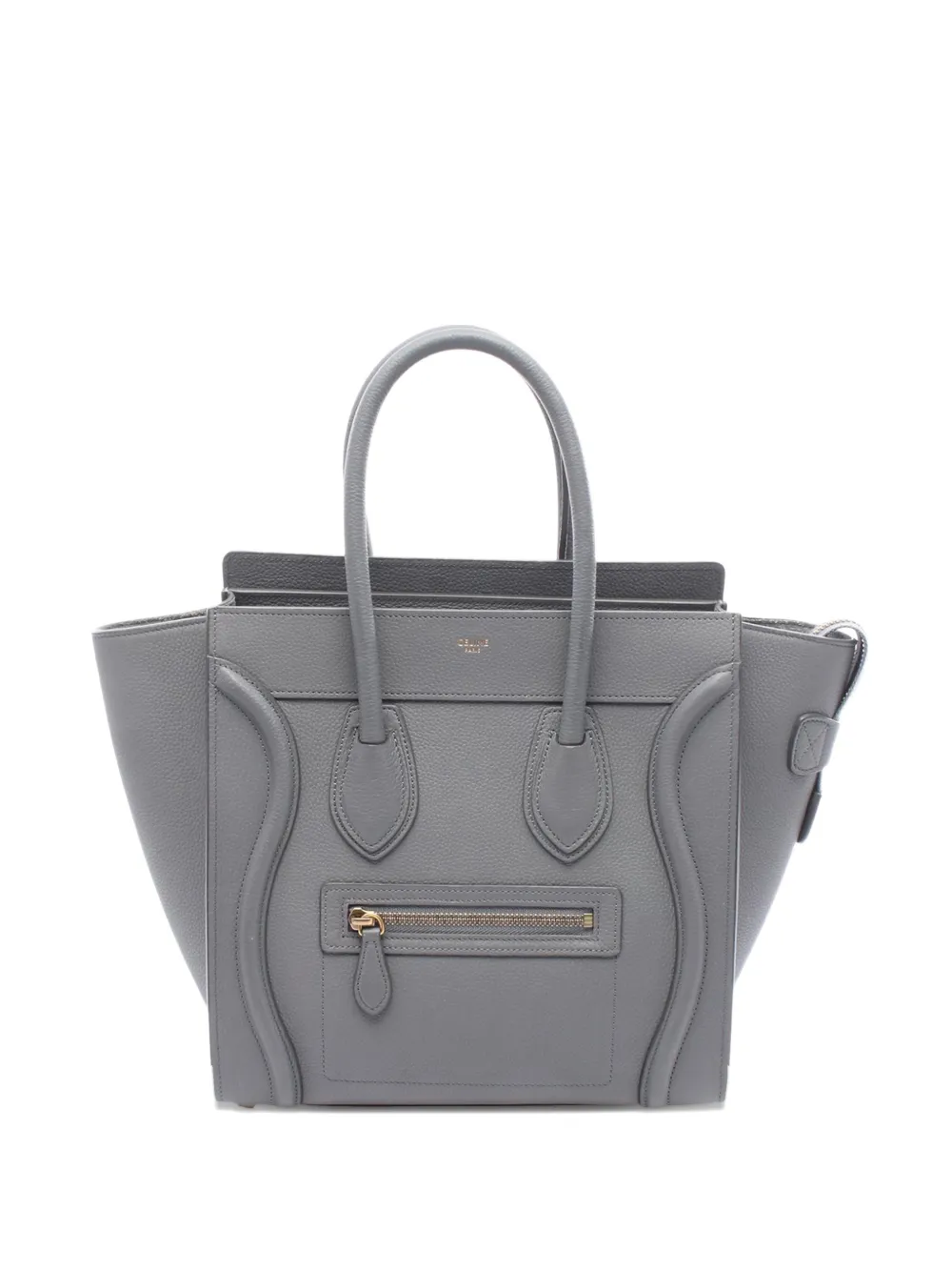Celine Pre-Owned 2010-2025 Micro Leather Luggage tote bag - Grigio