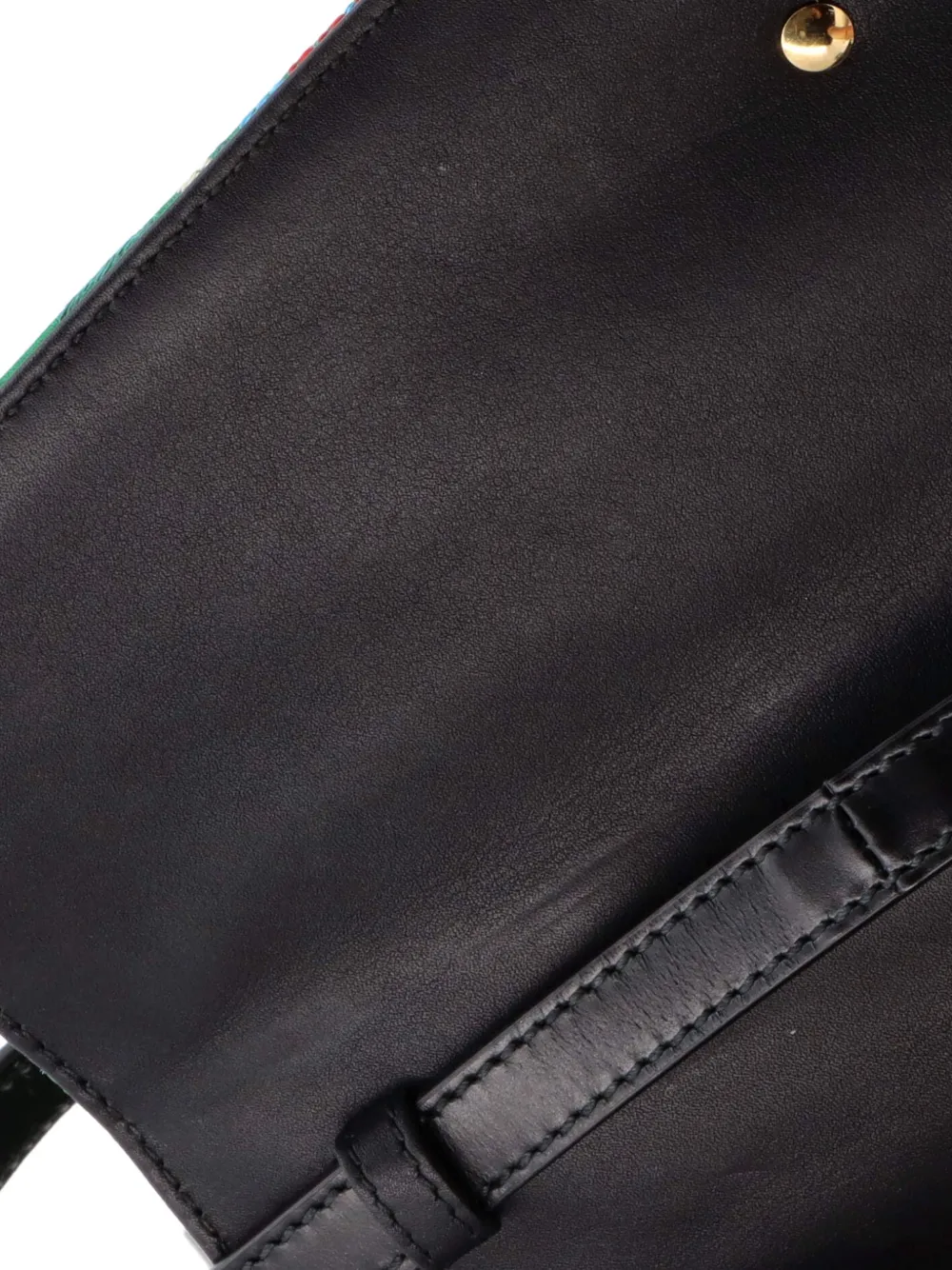 Pre-owned Gucci Sylvie Top Handle Bag Floral Jacquard Medium Satchel In Green