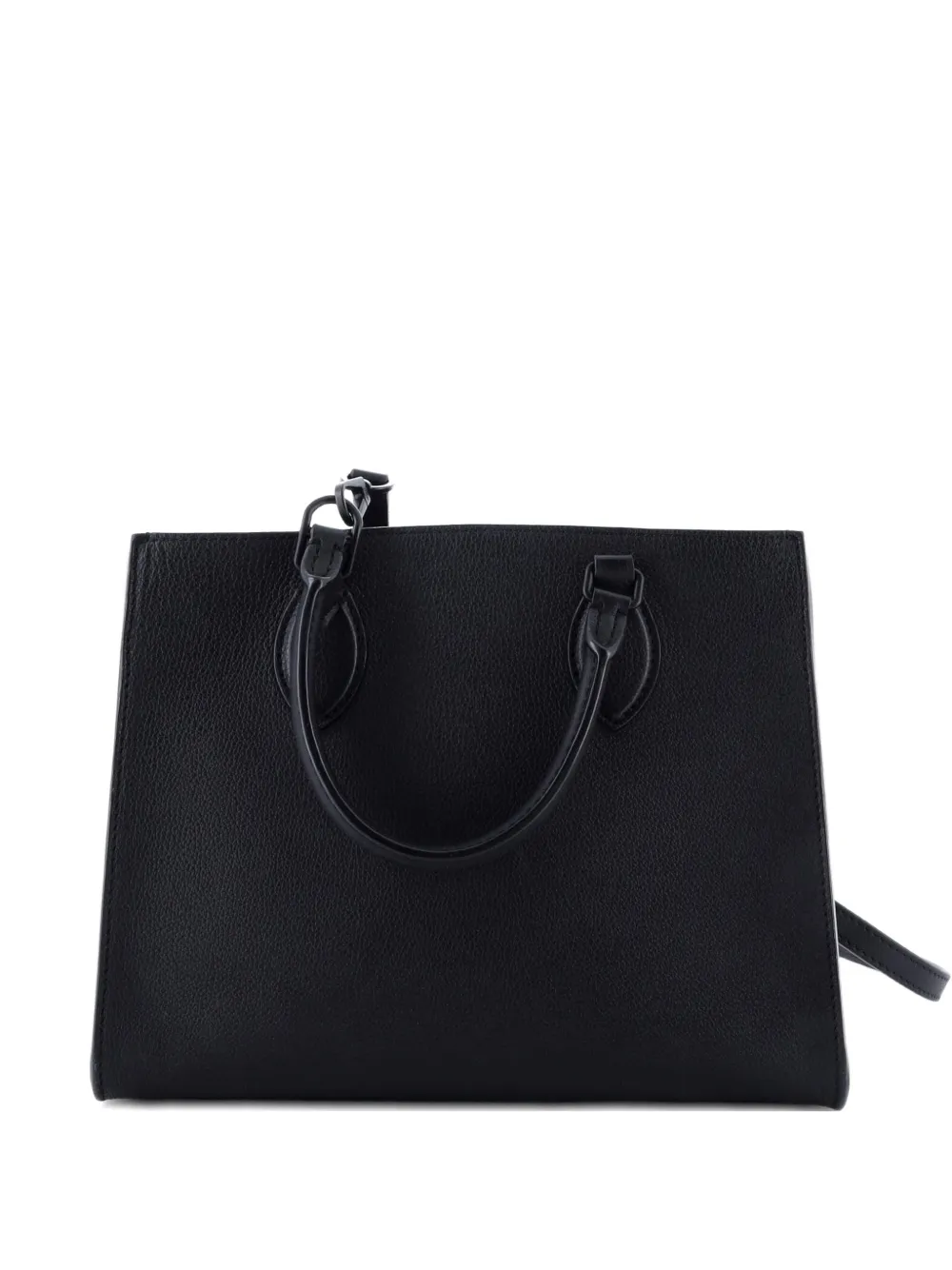 Click to view more detailed imagery on our partner's website Pre-owned Louis Vuitton Lockme Monochrome Leather Pm Tote Bag In Black